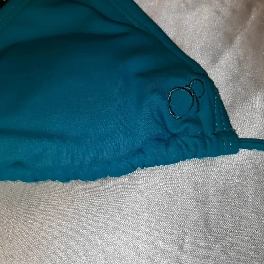 OP turquoise string bikini top S - Picture 2 of 5